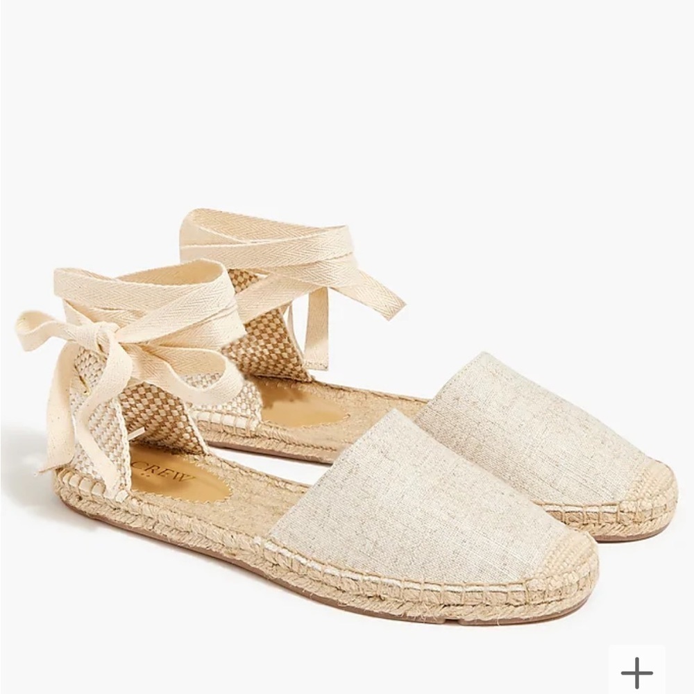 J. Crew Factory D'Orsay lace-up espadrilles shoes sandals AX839 8